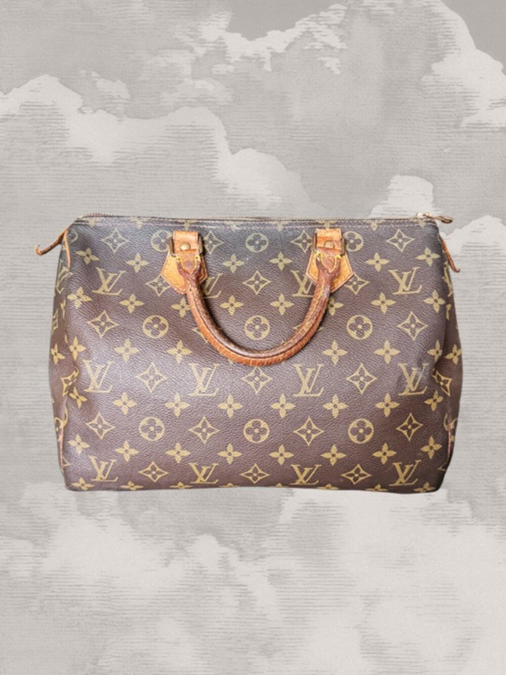 LOUIS VUITTON Speedy 30 Monogram Projects Satchel Duffel Bag Vintage